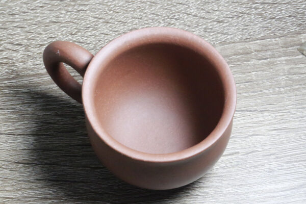 Inside view of Zisha Zhunni Teacup with Handle - Authentic Zisha Clay