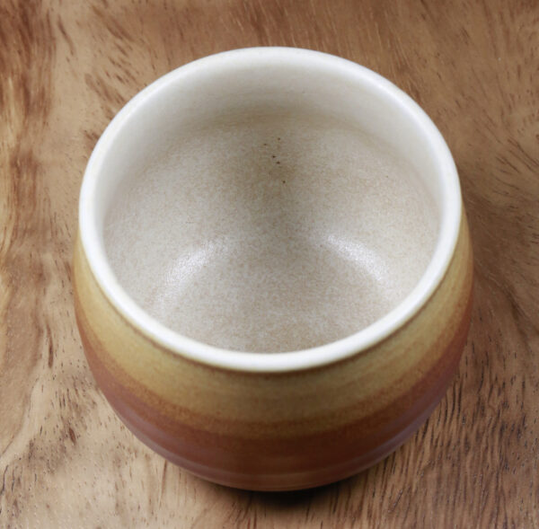 Inside view of Lin's Ceramics Red Clay Cup - Taiwan Glazed Teacup for Sale