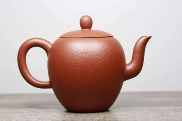 Side view of Zisha Teapot - Oval Size for 2-4 People