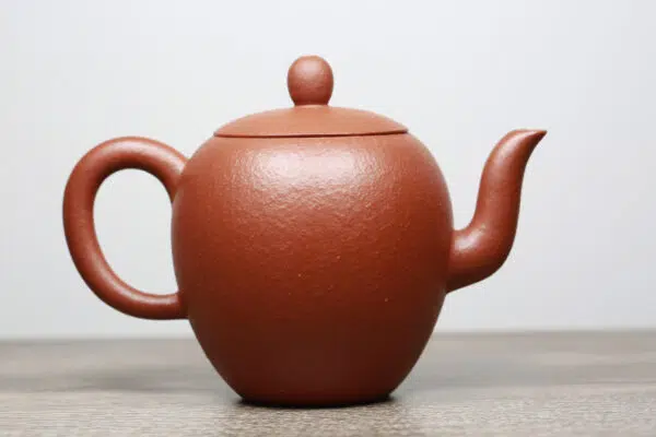 Side view of Zisha Teapot - Oval Size for 2-4 People