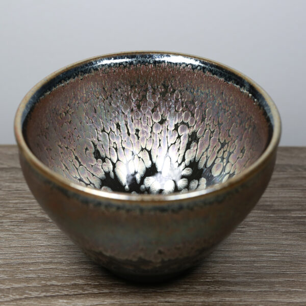 Tenmoku Teacup – Brown and Purple Glazed Jianzhan Style Teacup