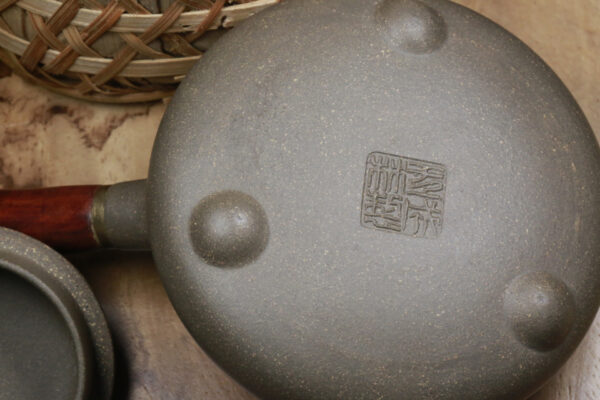 Bottom view of Zisha Teapot with Handle - Chinese Traditional Style Teapot