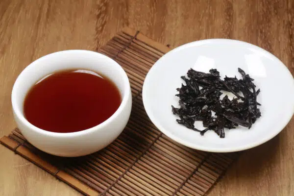 Aged Foshou Oolong Tea from 1958 on the Table